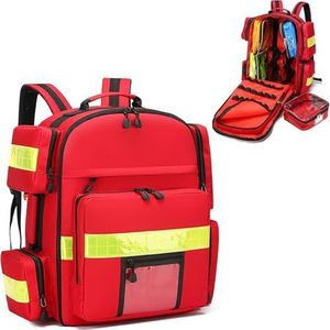 EHBO EHBO rugzak, medische rugzak leeg, waterdichte survival Essentials Trauma Kit Bag First Responder drager met compartiment voor EMT, Paramedici