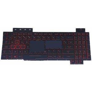 Spaans, Belgisch, Italiaans, VK, verlicht toetsenbord voor FX505 TUF Gaming FX505DY FX505DV FX504 FX86 toetsenborden 0KNB0-661CUK00(UK Red backlight)