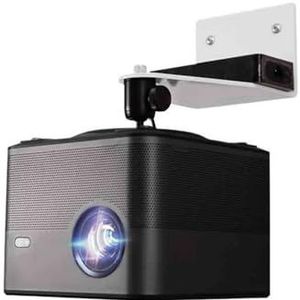 Projectorstandaard, Eenvoudige aan de muur gemonteerde beugel van aluminiumlegering Studeerkamer Vergaderruimte Projectorbeugel Maximale belasting 8 kg(White)