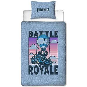 Character World Fortnite Officiële Eenpersoonsbed Dekbedovertrek Set | Battle Royale Design Omkeerbaar 2-zijdig Beddengoed Inclusief Bijpassende Kussensloop Eenpersoonsbed Set | Polycotton