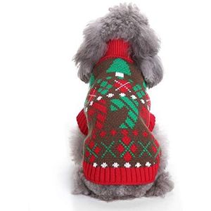Wudimaoyiyouxian Sweater van de hond Kerstmis Sweater Knit coltrui Hondenmaat Sweater Trui Warme Sweater Dog Outfits (Color : MYD58 blue, Size : XL)