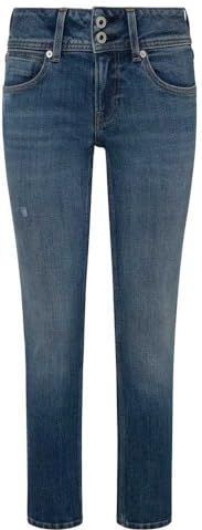 Pepe Jeans - Lw Pl204729 - Damesjeans - Blauw - Slim Fit