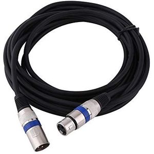 XLR-kabel, symmetrisch, slangen/microfoonaansluiting, verlengkabel M/F voor versterker, microfoon, mengpaneel (5 m)