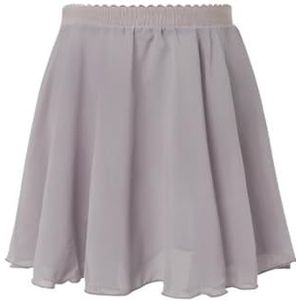 UBOHUZ Volwassen danspraktijk rok ballet korte chiffon elastische taille voor vrouwen voor vrouwen, Grijs Paars, XL