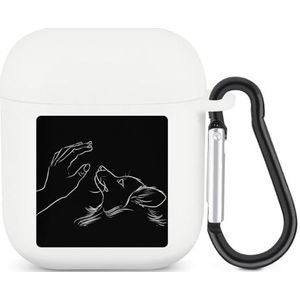 Play with My Dog Pet Leuke Case voor AirPods 2&1 Schokbestendige Beschermende Hoofdtelefoon Gevallen Cover Met Sleutelhanger voor Mannen Vrouwen