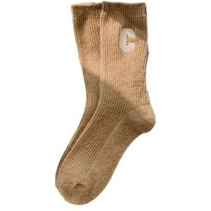 YIJIANUO Luxe Vrouwen Wollen Sokken Warm Winter Dikke Kasjmier Casual Japanse Mode Effen Kleur Comfortabele Thuis Sok Lange, Hemelsblauw, One size