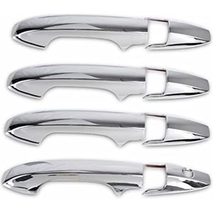 Buitenhandgreep Glossy Black Chrome Auto Deurklink Cover Decor Trim Styling Accessoires Voor Civic 2006 2007 2008 2009 2010 2011(Zilver)