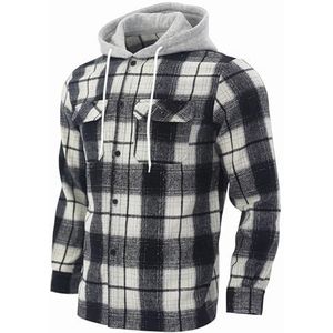 Heren Lente en Herfst Warm Shirt, Outdoor Casual en Stijlvolle Jassen, Losse Grote Maat Knopen Hoodies(2Xl)