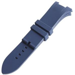 LUGEMA Horlogeband Band Horlogeband 31mm Rubber Compatibel Met Armani Exchange ARAX1803 AX1802 AX1050 (Color : Blue No Buckle, Size : 31mm)
