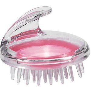 Massage borstel haar, hoofdhuid massageborstel shampoo borstel haar wassen massage kam hoofdhuid massageapparaat schoonheidsgereedschap scalp massager voor nat en droog haar (roze)