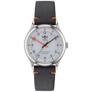 adidas Zwart lederen veganistische band horloge (model: AOST230452I), zwart, Zwart, Modern