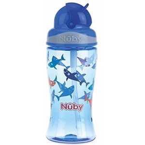 Nuby Flip-It drinkbeker van Tritan, 360 ml, blauw, 3 jaar, blauw