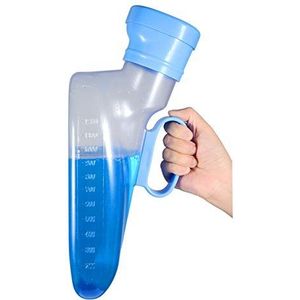 Urinebeker, Herbruikbaar draagbaar urinoir van 1200 ml for mannen met handvat en schaal