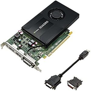 PNY VCQK2200-PB Grafische kaart (Quadro K2200, 3840 x 2160 pixels, NVIDIA, 4 GB, GDDR5, 128 bit)