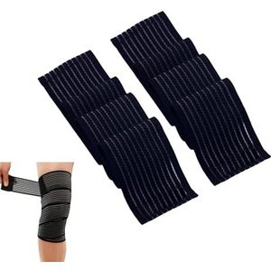 Yicoovey 2 stuks 180 cm hoge elastische kniebandage voor mannen en vrouwen zijn geschikt voor mannen en vrouwen, elastische sportband, sportbandenset, kuitbandage voor fitness