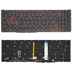 US/RU/SP Verlicht toetsenbord voor Acer voor Nitro 5 AN515-56 AN515-57 AN515-45 AN515-57-974Y 4 voor Helios 300 PH315-54 LG05P-N12B3L(US Red Word Light)