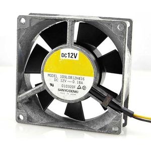 LMNCBVYA 109L0812H416 12V 0.18A 80x80x25mm Dual Ball Bearing Cooling Fan - 8CM Fan for PC and Electronics Cooling