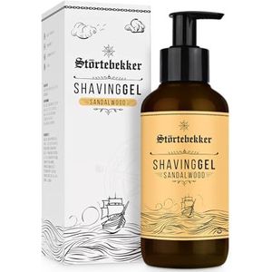 Störtebekker Premium scheergel voor scheervoorbereiding, transparante mannelijke scheergel, sandelhoutgeur, hoogwaardige ingrediënten, Made in Germany