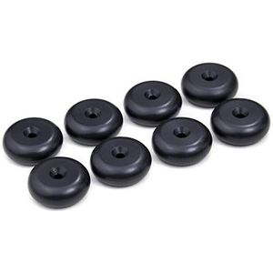 PrecisionGeek – Speaker Spike Pads Ø20 mm, ronde vorm, zwart aluminium, trillingsdempers voor hifi-luidsprekers, subwoofers, kasten, standaarden en soundbars – set van 8 pads