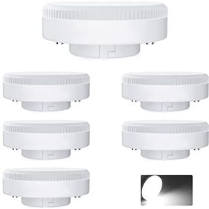 GX53 LED Lampen, 10W GX53 LED Licht 1000LM, AC 220-240V Niet-dimbaar Geen Flikkering (Color : Cool White 6000K, Size : 10W 6PCS)