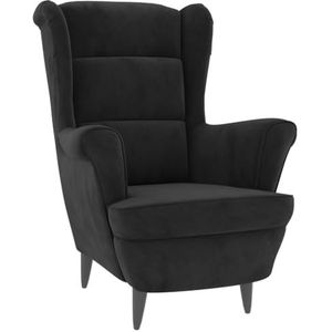 vidaXL Fauteuil fluweel zwart