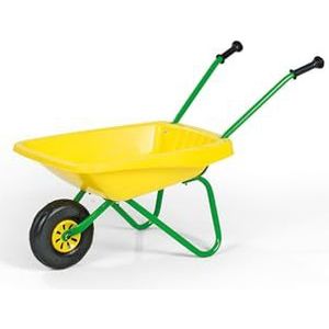 Rolly Toys Kinderkruiwagen (geel/groen, kunststof kruiwagen met metalen frame, voor kinderen vanaf 2 jaar, belastbaar tot 15 kg) 270873