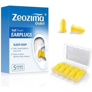 Zeozima Oordopjes Voor de Slaap - Pro Dual-Density 36dB Gehoorbeschermers, ANSI-Gecertificeerd voor Vluchten, Zijslaper, Concerten & Focus