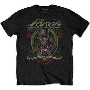 Rock Off Poison Men'S Tee We Trust (Small) Merchandising Ufficiale