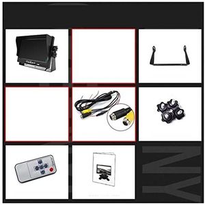 GPS-autonavigatiesysteem, 7 inch Ips Scherm HD AHD Sunshade Car Turveillance Monitor met 2 kanalen Video-ingang Parkeren Camera Assistance System Voor auto, vrachtwagen, camper(Only 4Pin Monitor)