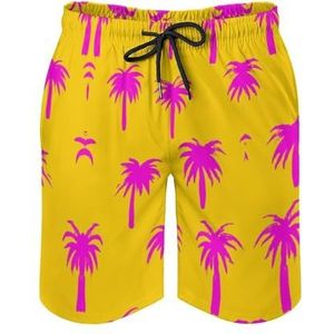 Sneldrogende broek in tropische stijl, licht zacht en ademend heren Hawaii shorts, elastische korte broek met trekkoord, Kleur 2, S