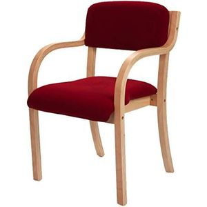 Luxe barkrukken Eetkamerstoelen Stof (suède) Zitkussen en rugleuning met armleuningen, houten poten, eenvoudige installatie, keuken woonkamer slaapkamer lounge stoel