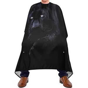 Haarcape, 140 x 168 cm, zwarte panther, barber, professionele saloncape, verstelbaar, luchtdoorlatend, voor het wassen van het haar en voor het verven van het haar