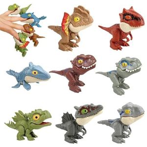 Dinosaurussen bijten vingers marionet | Vingerbijtend dierenspeelgoed,Dinosaurusvingerpoppetjes Peuterspeelgoed, voorschools leren Minimodellen Educatief speelgoed, 8 st Bseid