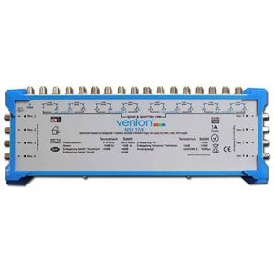 Venton Sat multischakelaar 17/8 MSK I multiswitch cascade voor 8 deelnemers I Satellietverdeler 17 ingangen 8 uitgangen - UHD Full HD-TV 4K 3D I ontvangst digitale en terrestrische signalen I incl. voeding