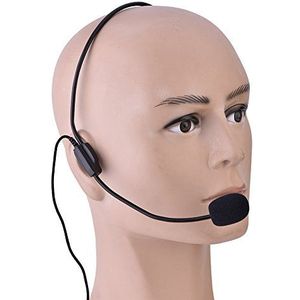 Bewinner Mini 3,5 mm Head Mount Kabel Microfoon Condensator Microfoon voor Spraakversterker Luidsprekers Compatibel met Phone, Android & Smartphones en Tablet