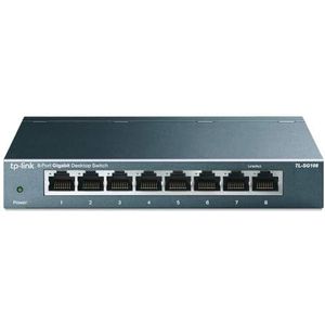 TP-Link 8-Port Gigabit Ethernet Switch, Desktop/Wall-Mount, Steel Case(TL-SG108)