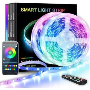 Q12 Privé model led magische lichtstrip 5050 Bluetooth lichtstrip set RGB paardenraces muziek kleurrijke lichtstrip APP-bediening (24 knoppen (kleur: Bluetooth EU, maat: 300LED IP65)