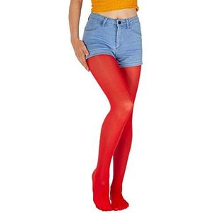 Giulia Kinderen meisjes panty microvezel 40 Den Gr. 104-158 semitransparent gekleurd, scarlet, 104-110