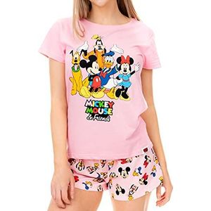 Disney Dames Mickey Mouse Minnie Mouse en vrienden Pyjamas Roze Small