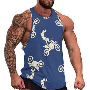 Motorbike Got Dirt Bike Heren Tank Top Grafische Mouwloze Bodybuilding Tees Casual Strand T-Shirt Grappige Gym Spier
