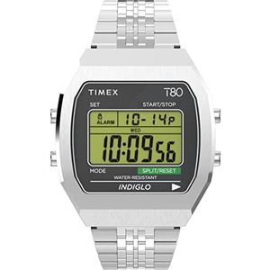 Timex Unisex-Volwassenen Digitaal Quartz Horloge met Roestvrij Stalen Band TW2V74200YB