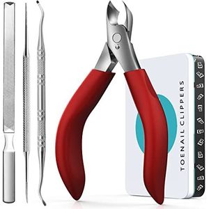 RONAVO Toenail Clippers for Thick Nails (Rode set (voor dikke nagels))