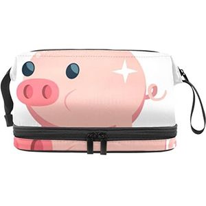 Grote capaciteit reizen cosmetische tas,Make-up tas,Waterdichte make-up tas Organizer, spaarpot varken, Meerkleurig, 27x15x14 cm/10.6x5.9x5.5 in