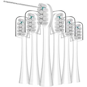 Vervangende flosende tandenborstelkoppen met hoezen voor water pik Sonic Fusion SF01/SF02 en Sonic Fusion 2.0 SF03/SF04,6 Count, Wit