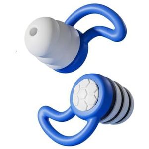 3-laags siliconen oordopjes herbruikbare ruisonderdrukking zachte oordopjes, slaap, zwemmen, werk oordopjes gehoorbescherming (10 paar blauw)