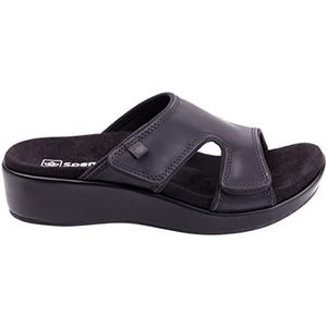 Spenco Karla Wedge sandaal voor dames, Zwart, 40 EU