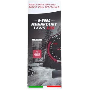 Motorhelm vizier lens, Helmvizier, PI-STA-schildvervanging for AGV PI-STA GPR Corsa-R PI-STA GPRR-gezichtsscherm Race3-vizier Uv-bescherming (anticondensfolie)(Anti Fog Film)