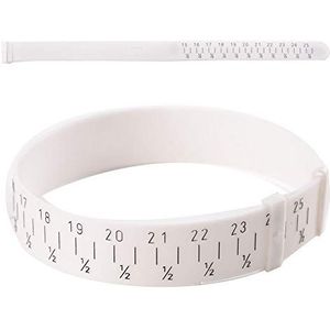 Meetinstrument liniaal zachte armband, instelbare grootte meten pols kunststof, pols maat meetgereedschap
