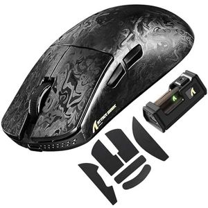 ATTACK SHARK R11 ULTRA 8000 Hz Draadloze Gamingmuis van Carbon Fiber, 49g SUPERLIGHT, 42000 DPI, 20000 FPS, PAW3950MAX, Nordic 52840, Ice-Feel Coating, BT/2.4G/Bedraad, voor PC/Mac, Gesmeed Zwart