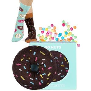 soxo Donut Sokken Dames Cadeau Voor Vrouwen Happy Socks Kleurrijke Katoen Damessokken Gift For Women 35-40 Blauw 1 Paar